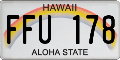 HI license plate FFU178