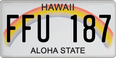 HI license plate FFU187