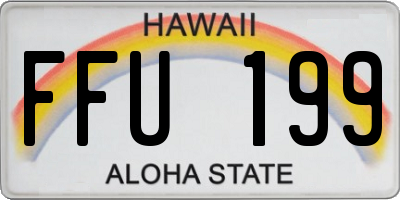 HI license plate FFU199