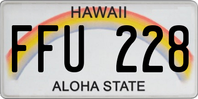 HI license plate FFU228
