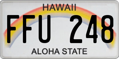HI license plate FFU248