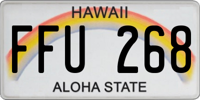 HI license plate FFU268