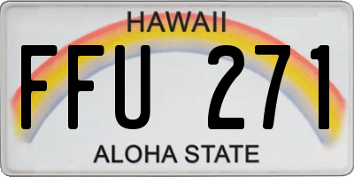HI license plate FFU271