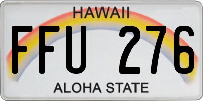 HI license plate FFU276
