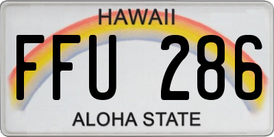 HI license plate FFU286