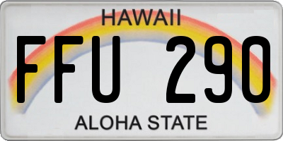 HI license plate FFU290