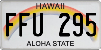 HI license plate FFU295
