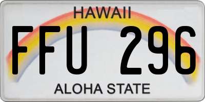 HI license plate FFU296