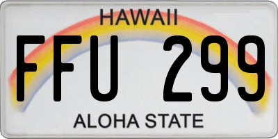 HI license plate FFU299