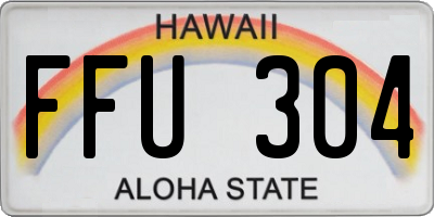 HI license plate FFU304