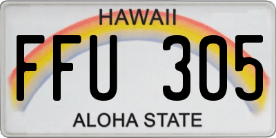 HI license plate FFU305