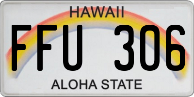 HI license plate FFU306
