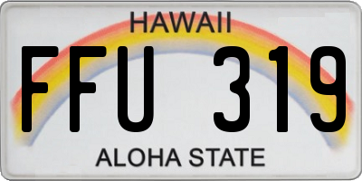 HI license plate FFU319