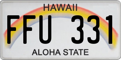 HI license plate FFU331