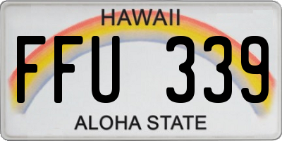 HI license plate FFU339