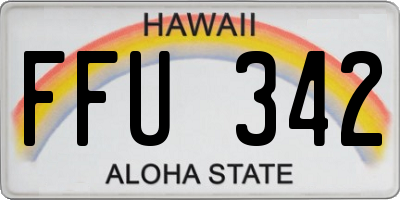 HI license plate FFU342