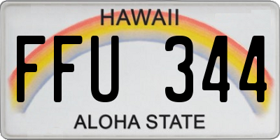 HI license plate FFU344