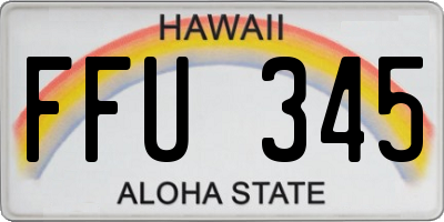 HI license plate FFU345