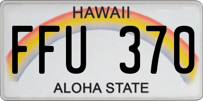 HI license plate FFU370