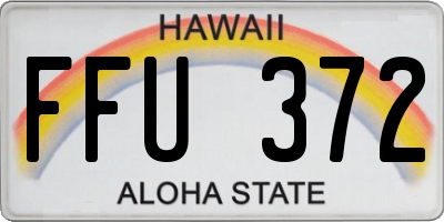 HI license plate FFU372