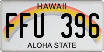 HI license plate FFU396