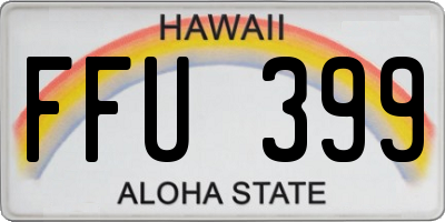 HI license plate FFU399