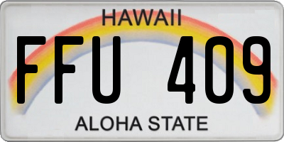 HI license plate FFU409