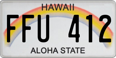 HI license plate FFU412