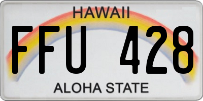 HI license plate FFU428