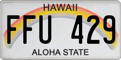 HI license plate FFU429
