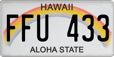 HI license plate FFU433