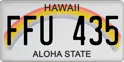 HI license plate FFU435
