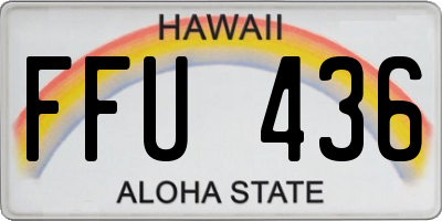 HI license plate FFU436