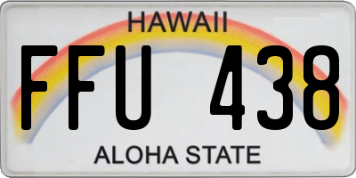 HI license plate FFU438