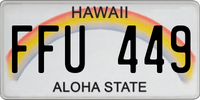 HI license plate FFU449