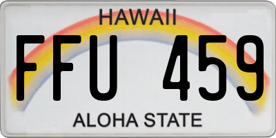 HI license plate FFU459