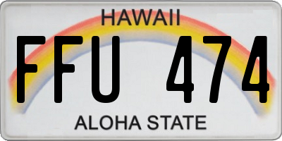 HI license plate FFU474