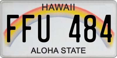 HI license plate FFU484