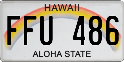 HI license plate FFU486