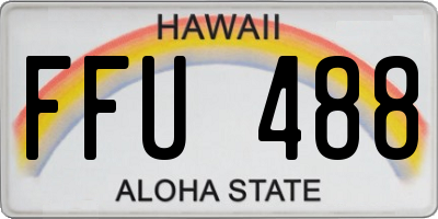 HI license plate FFU488