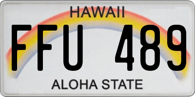 HI license plate FFU489