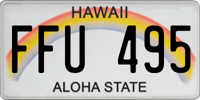 HI license plate FFU495