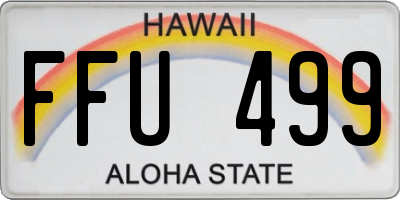 HI license plate FFU499