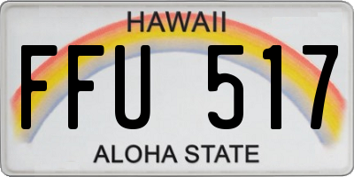 HI license plate FFU517