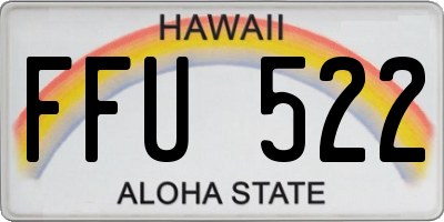 HI license plate FFU522