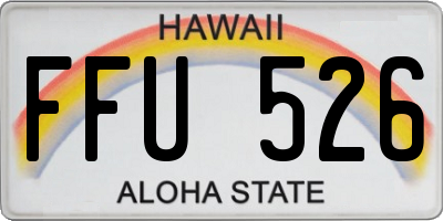 HI license plate FFU526
