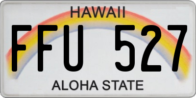 HI license plate FFU527