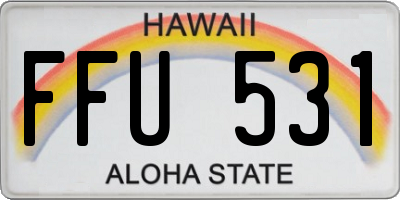 HI license plate FFU531
