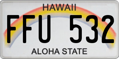 HI license plate FFU532