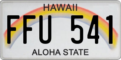 HI license plate FFU541